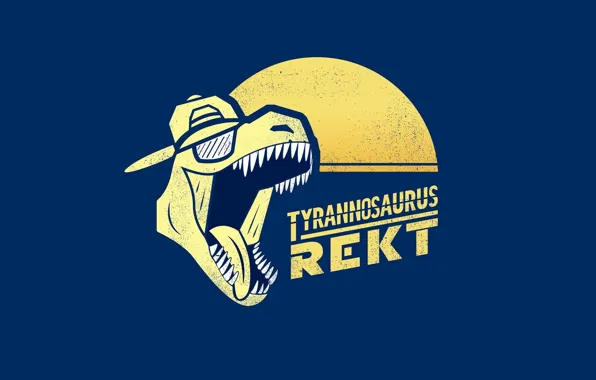 Картинка динозавр, минимализм, рык, T-Rex, Тираннозавр