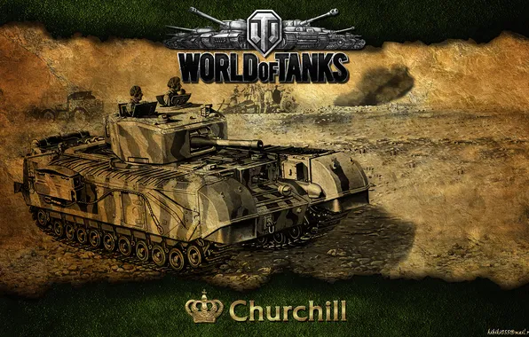 Картинка танк, Великобритания, танки, WoT, мир танков, World of Tanks, Тяжёлый танк, Churchill