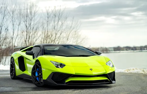 Lamborghini, Sky, Green, Aventador, VAG