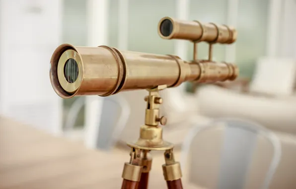 Gold, telescope, decorative