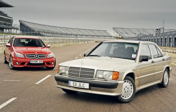 Картинка фон, Mercedes-Benz, передок, старый и новый
