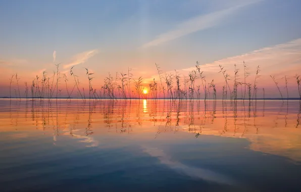 Картинка закат, озеро, Финляндия, Finland, Озеро Пурувеси, Lake Puruvesi