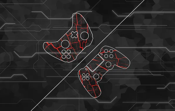 Фон, Xbox, PlayStation, джойстики