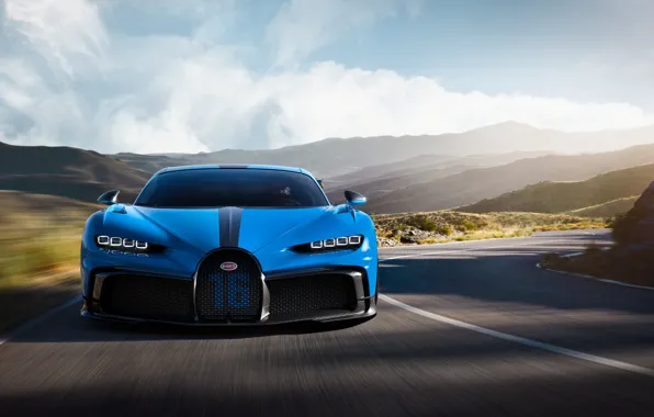 Скорость, Bugatti, гиперкар, Chiron, 2020, Pur Sport