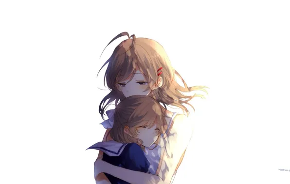 Девушка, clannad, ребёнок, anime, art, nagisa furukawa, ushio furukawa