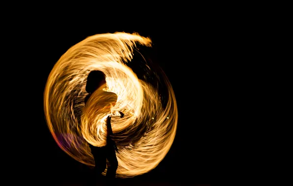 Картинка fire, juggling, effect of light