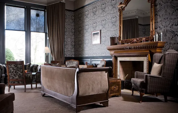 Interior, luxury, Glasgow, sitting room, townhouse