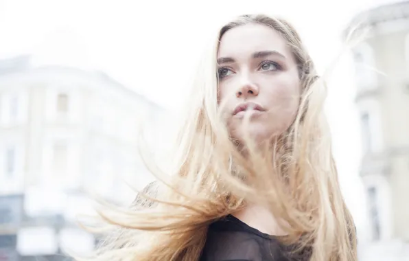 Волосы, портрет, макияж, актриса, hair, Florence Pugh, Флоренс Пью