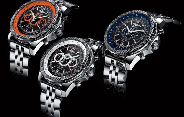 Картинка Часы, Watch, Breitling, Supersport, Breitling for Bentley, TRIO