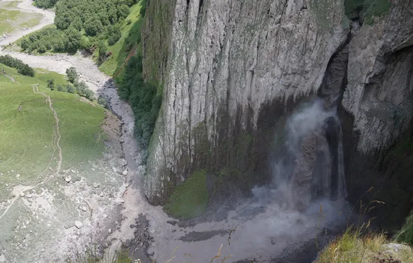 Природа, река, водопад, river, nature, waterfall, кавказ, caucasus