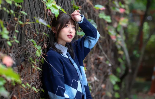 Девушка, азиатка, боке