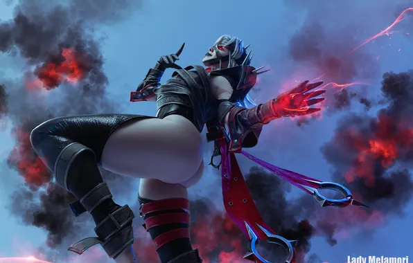 Ass, model, women, cosplay, pale, Malice, video game girls, Lady Melamori