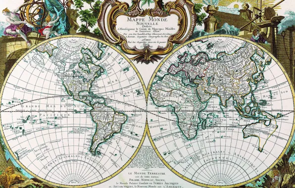 Мир, карта, материки, Mappe monde