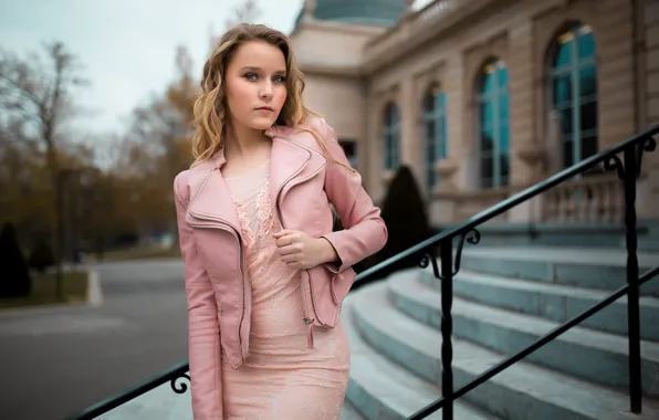 Губки, прелесть, в розовом, локоны, PINK LADY