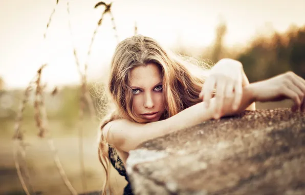 Взгляд, девушка, фон