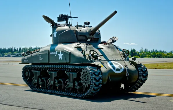 Картинка войны, танк, средний, M4 Sherman, периода, мировой, Второй, «Шерман»