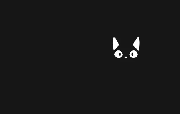 Картинка кошка, глаза, арт, котёнок, неко, ушки