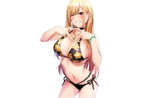 Girl, sexy, cleavage, long hair, boobs, anime, beautiful, pretty