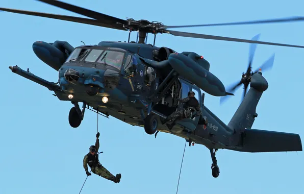 Картинка вертолёт, высадка, многоцелевой, UH-60J