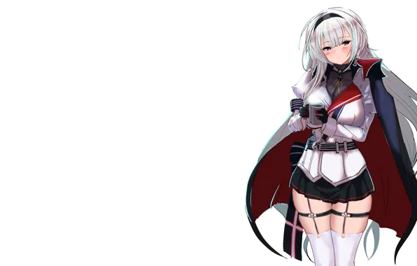 Sexy, cleavage, blouse, thighhighs, long hair, girls, boobs, anime