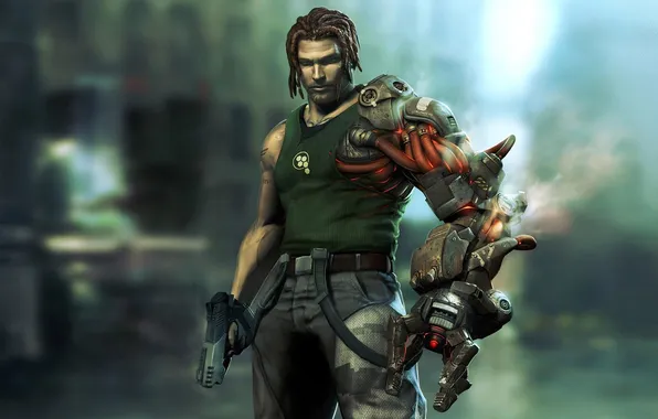 Пистолет, рука, Bionic Commando