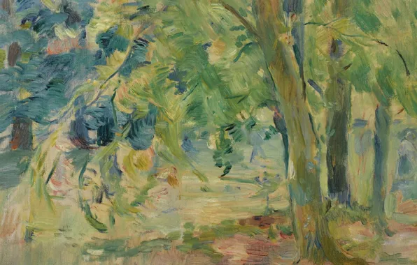 Пейзаж, картина, Berthe Morisot, Берта Моризо, The Forest of Mesnil