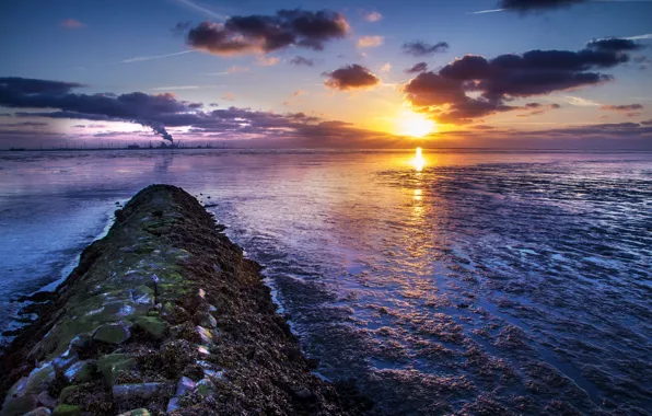 Картинка закат, Море, sea, sunset