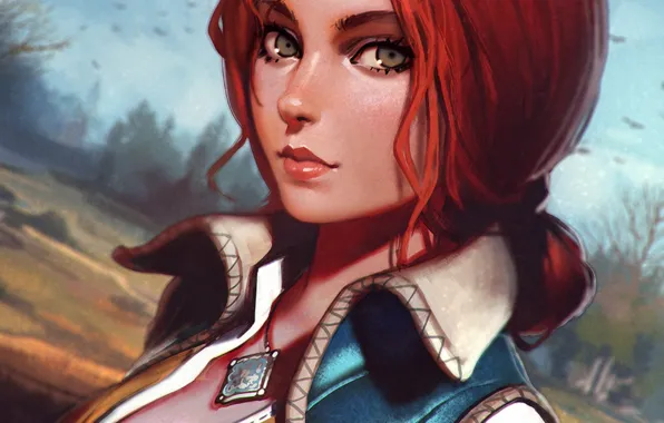 Обои Трисс Меригольд, Triss Merigold, CD Projekt RED, The Witcher 3: Wild Hunt, Ведьмак 3: Дикая …