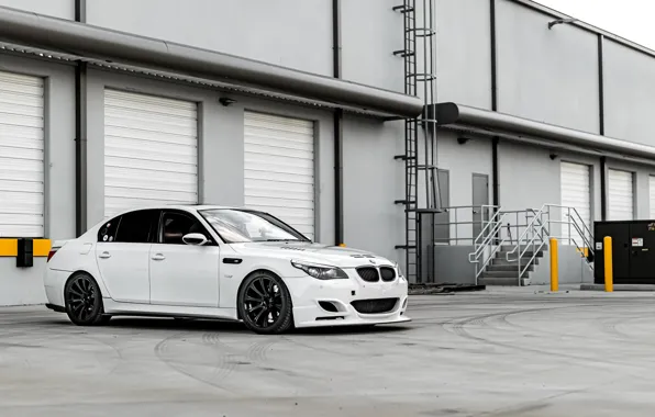 BMW, White, Sedan, V10, E60