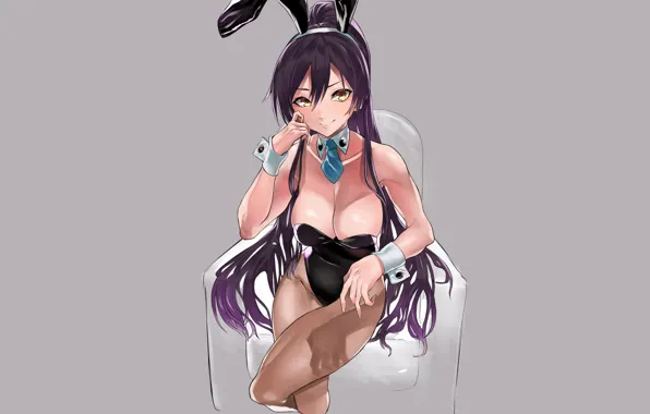 Girl, sexy, cleavage, long hair, boobs, anime, beautiful, pretty