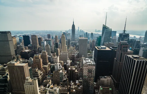 City, USA, New York, Manhattan, NYC, Skyline, Empire State Building, architecture