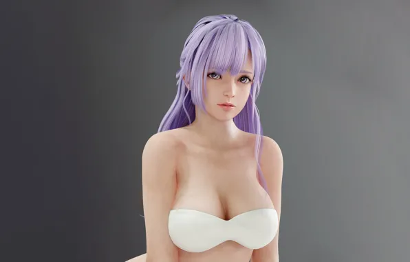 Girl, sexy, lingerie, bra, cleavage, long hair, boobs, beautiful
