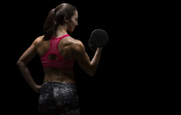Workout, fitness, dumbbells, sportswear