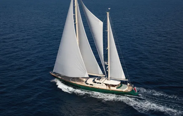 Море, путь, движение, ветер, яхта, красавица, паруса, Norfolk Star yacht