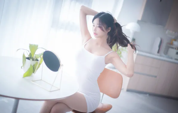 Asian, dress, model, women, women indoors, Korean women, BlueCake, Yeon Yu
