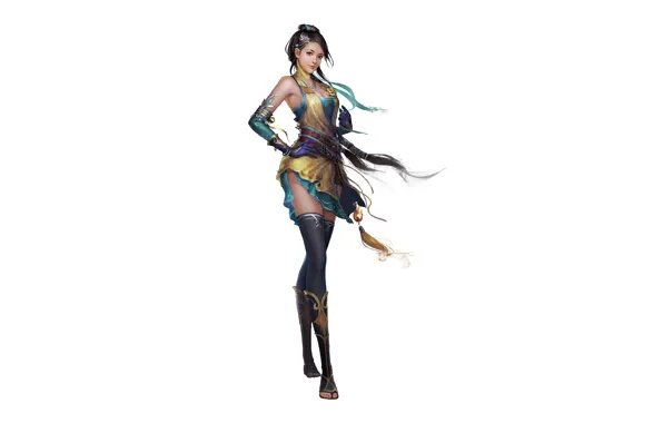 Art, Asian, Style, Background, Minimalism, Characters, Dress, Jianyachi L
