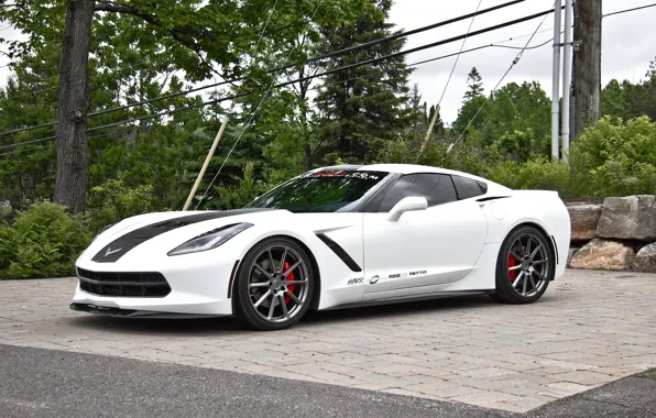 Картинка Corvette, Chevrolet, White, Wheels, RB1