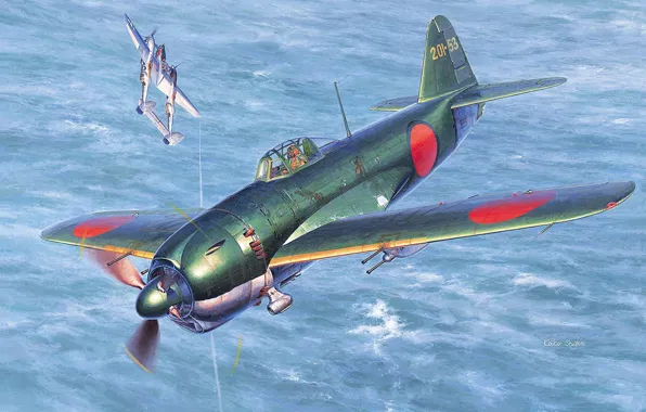 Япония, истребитель-перехватчик, IJN, Koike Shigeo, Kawanishi N1K1-Ja Shiden Type 11 Koh