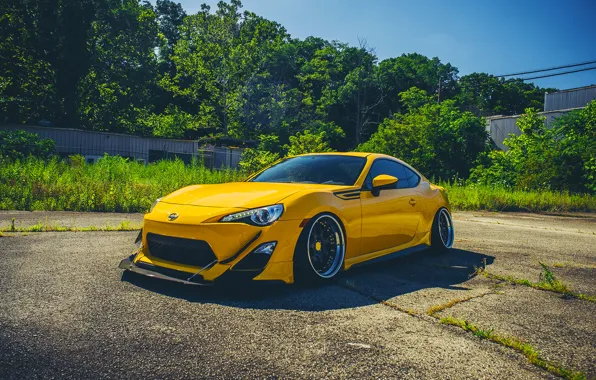 Yellow, Summer, Stance, Low, FR-S, Scion, Ligth