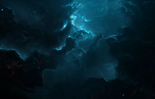Звезды, Космос, Туманность, Стиль, Fantasy, Арт, Stars, Space