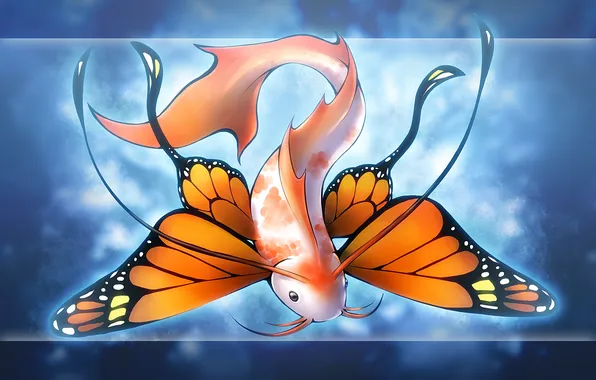 Картинка бабочка, рыба, существо
