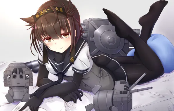 Оружие, роботы, девочка, Kantai Collection, Флотская Коллекция