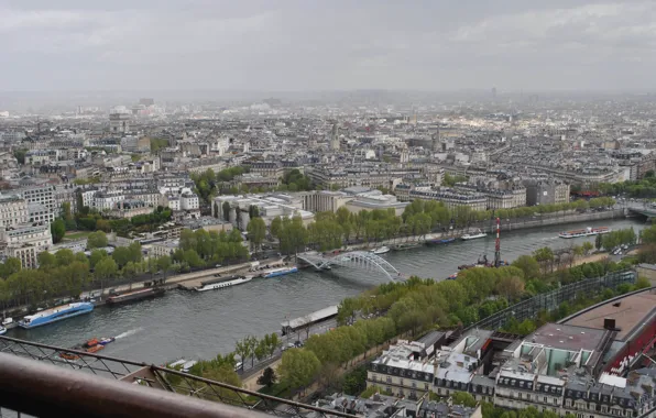 City, Paris, river, bridge