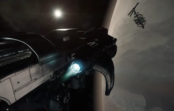 Космос, полет, звездолет, Star Citizen, Starfarer