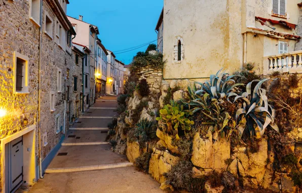 France, Old Town, Antibes, Antibes-Safranier, Street View
