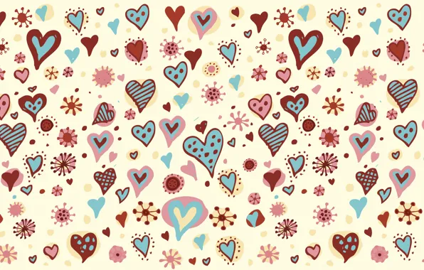 Праздник, сердце, вектор, текстура, сердца, рисунки, сердечки, широкоформатные обои