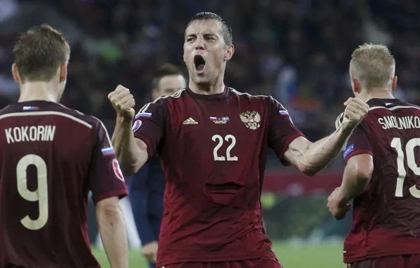 Радость, футбол, Россия, Russia, гол, football, Сборная, Dzyuba