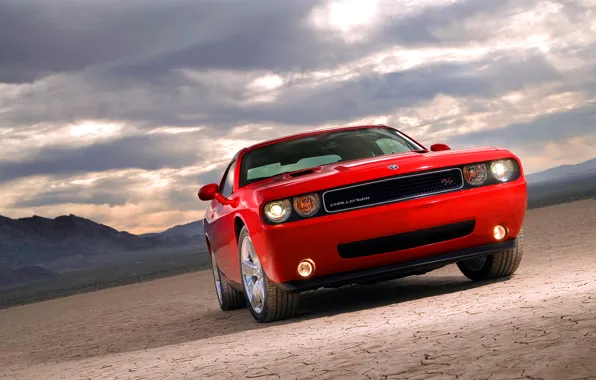 Картинка авто, красный, Dodge, Challenger
