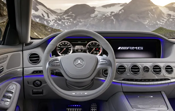 Картинка интерьер, Mercedes, роскошь, S63 AMG
