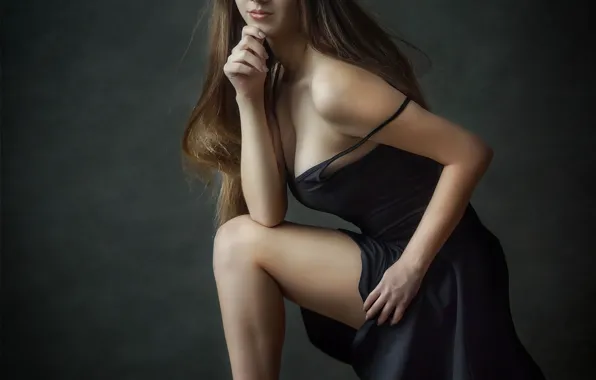 Грудь, портрет, ножки, губки, Аня, ретушь, Илья Филимошин